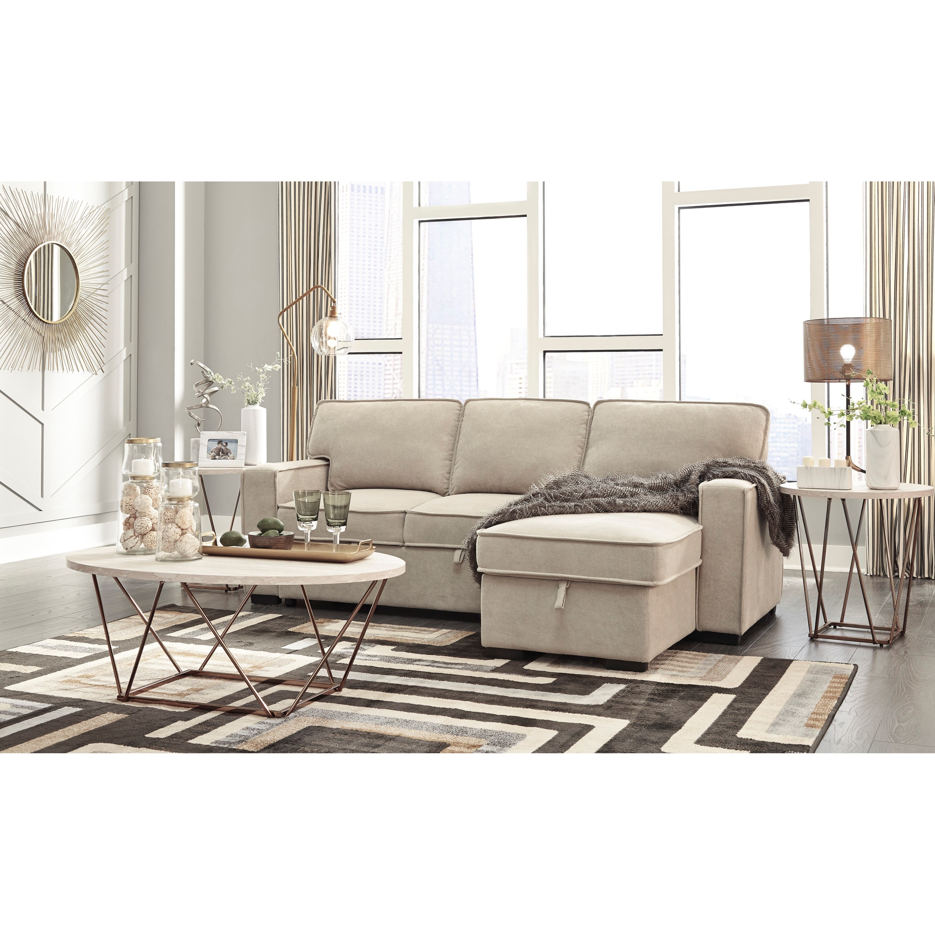 Signature Design by Ashley Darton 7350645x1+7350617x1 DartonCream Sofa