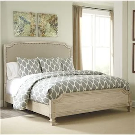 Queen Upholstered Panel Bed