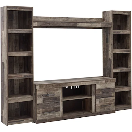Rustic Entertainment Wall Unit