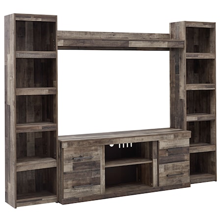 Rustic Entertainment Wall Unit