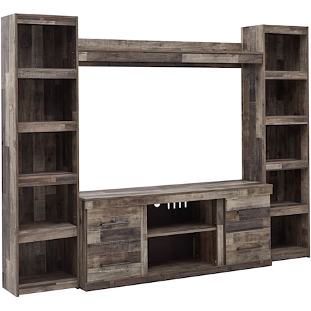 Rustic Entertainment Wall Unit