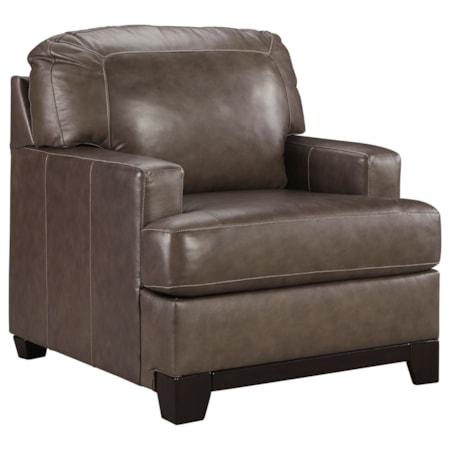 Contemporary Leather Match Chair