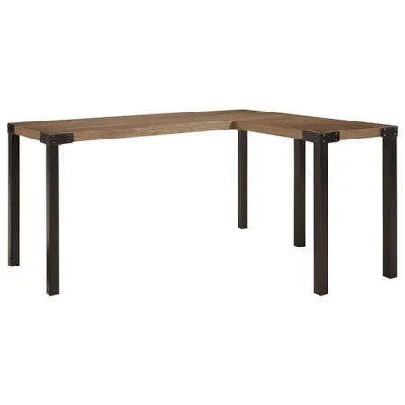Modern Industrial Wood/Metal Home Office Corner Desk