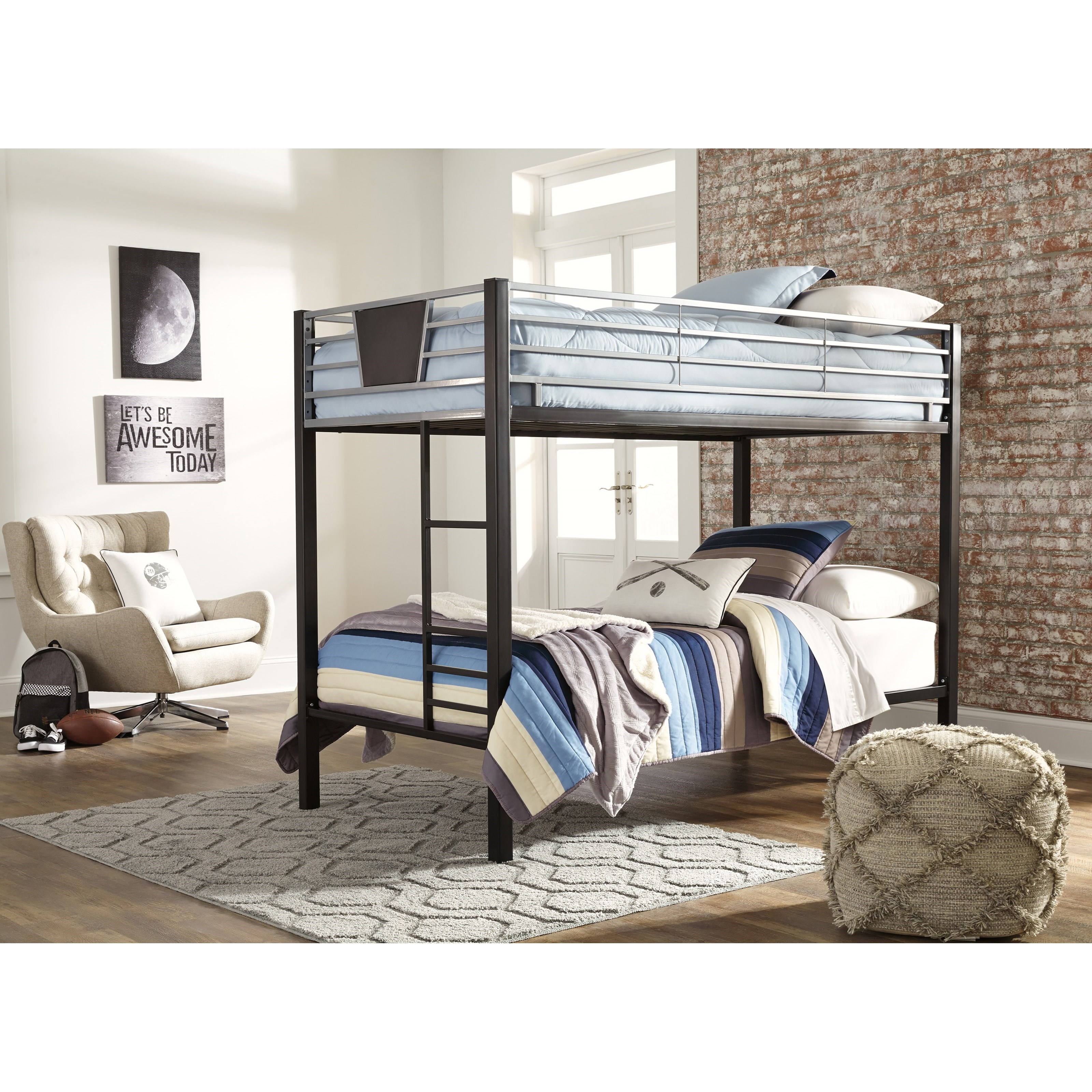 Ashley Signature Design Dinsmore Twin Twin Metal Bunk Bed w