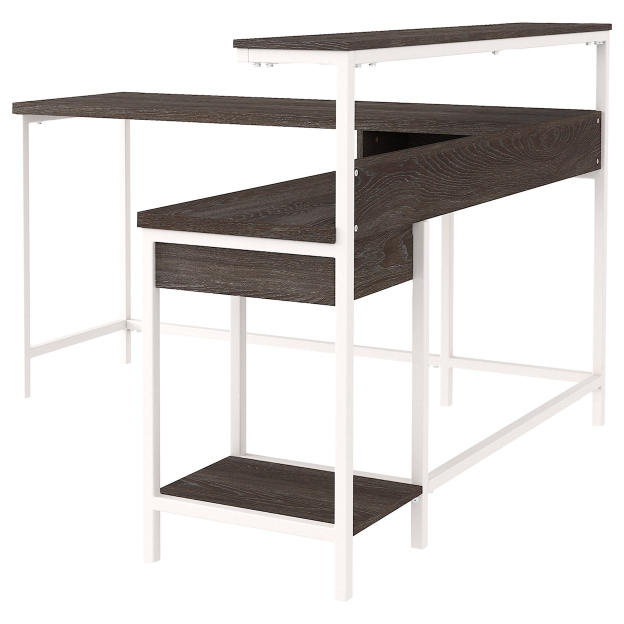 Signature Design Dorrinson L-Desk with Storage