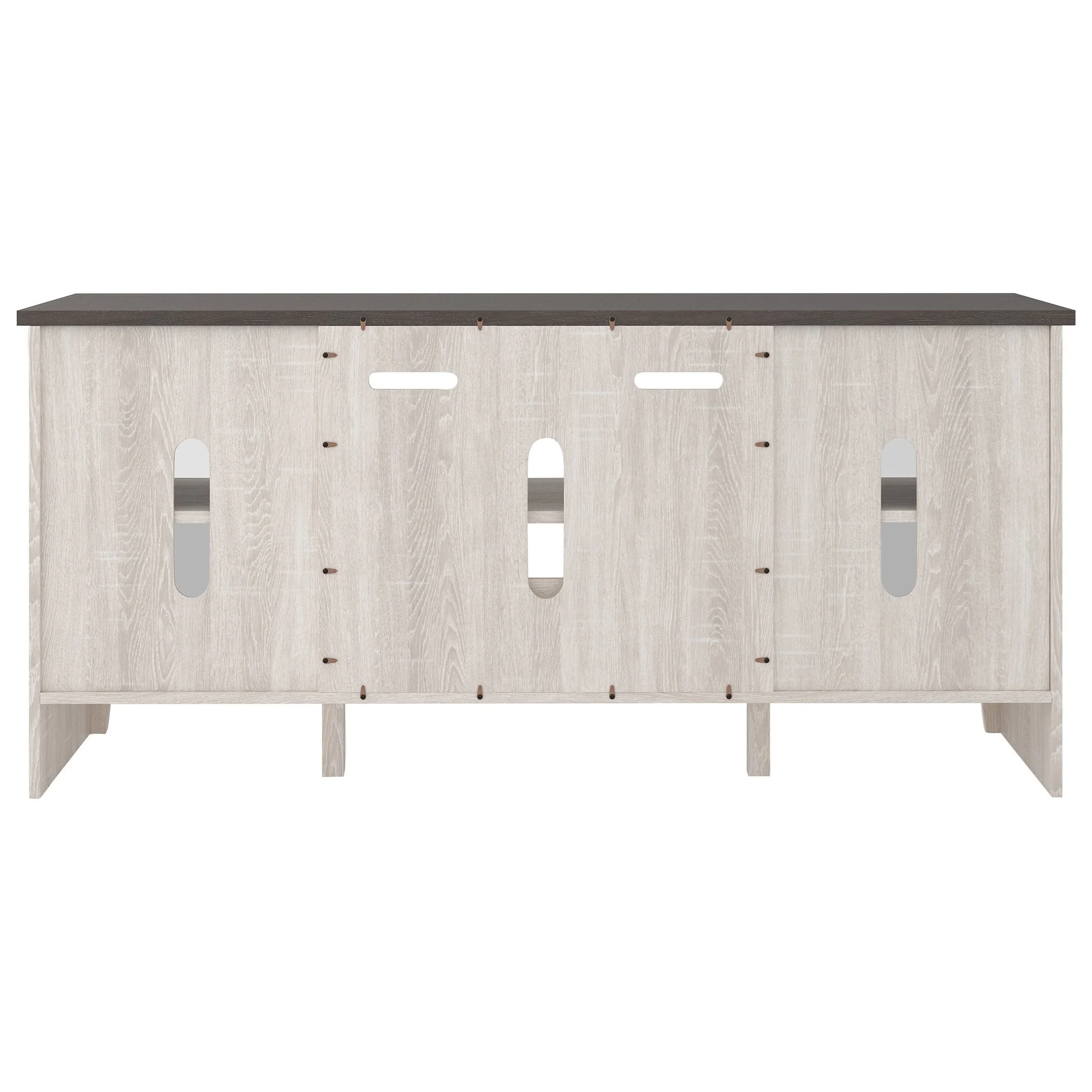 Signature Design by Ashley Dorrinson L Shaped Desk with Storage in Two Tone, 1