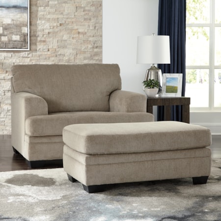 Chair and a Half with Ottoman
