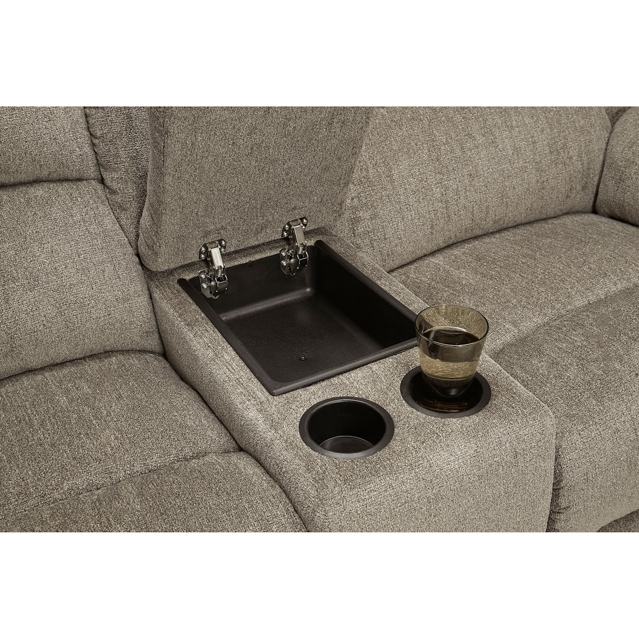 Signature Design Draycoll Double Reclining Power Loveseat w/ Console