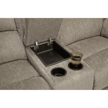 Double Reclining Power Loveseat w/ Console