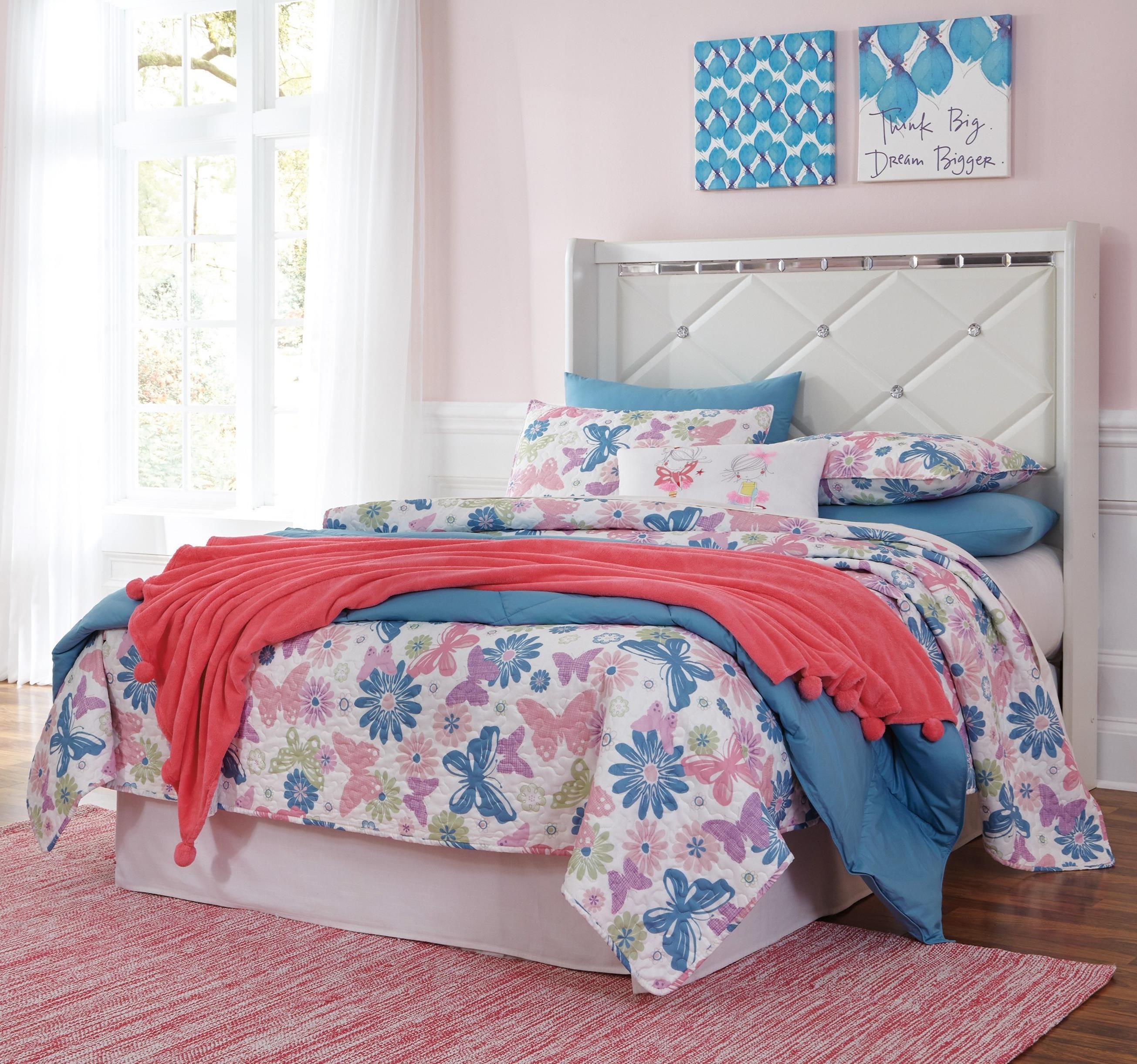 Signature Design by Ashley Dreamur B351 87 Full Panel Headboard with Faux Crystals Joe Tahan s Furniture Bed Headboards