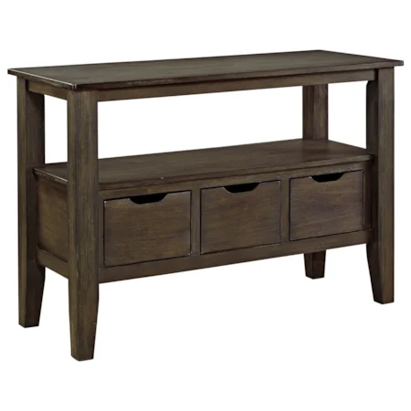 Dining Room Server with Reversible Drawers with Chalkboard Option