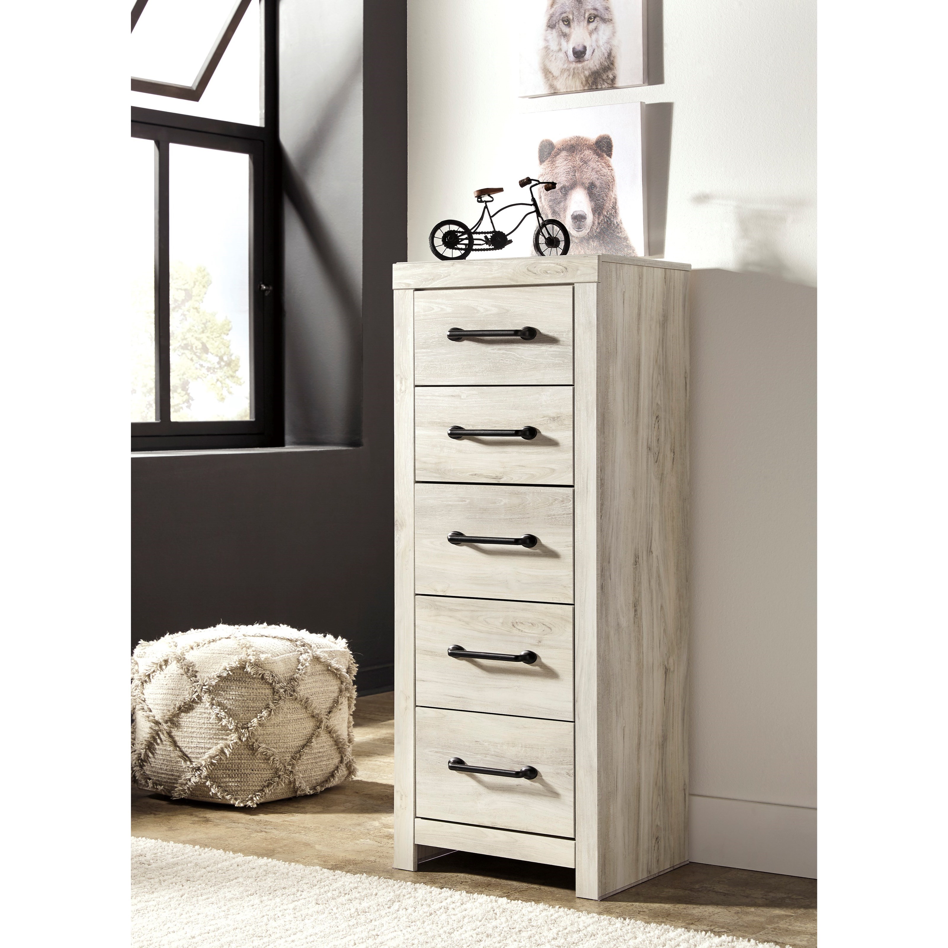 Ashley Signature Design Cambeck B19211 Rustic Narrow 5Drawer Chest