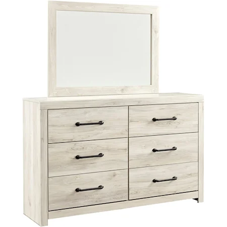 Dresser and Mirror Set