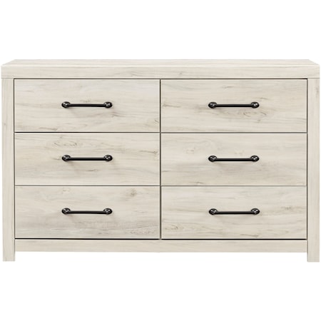 Rustic 6-Drawer Dresser