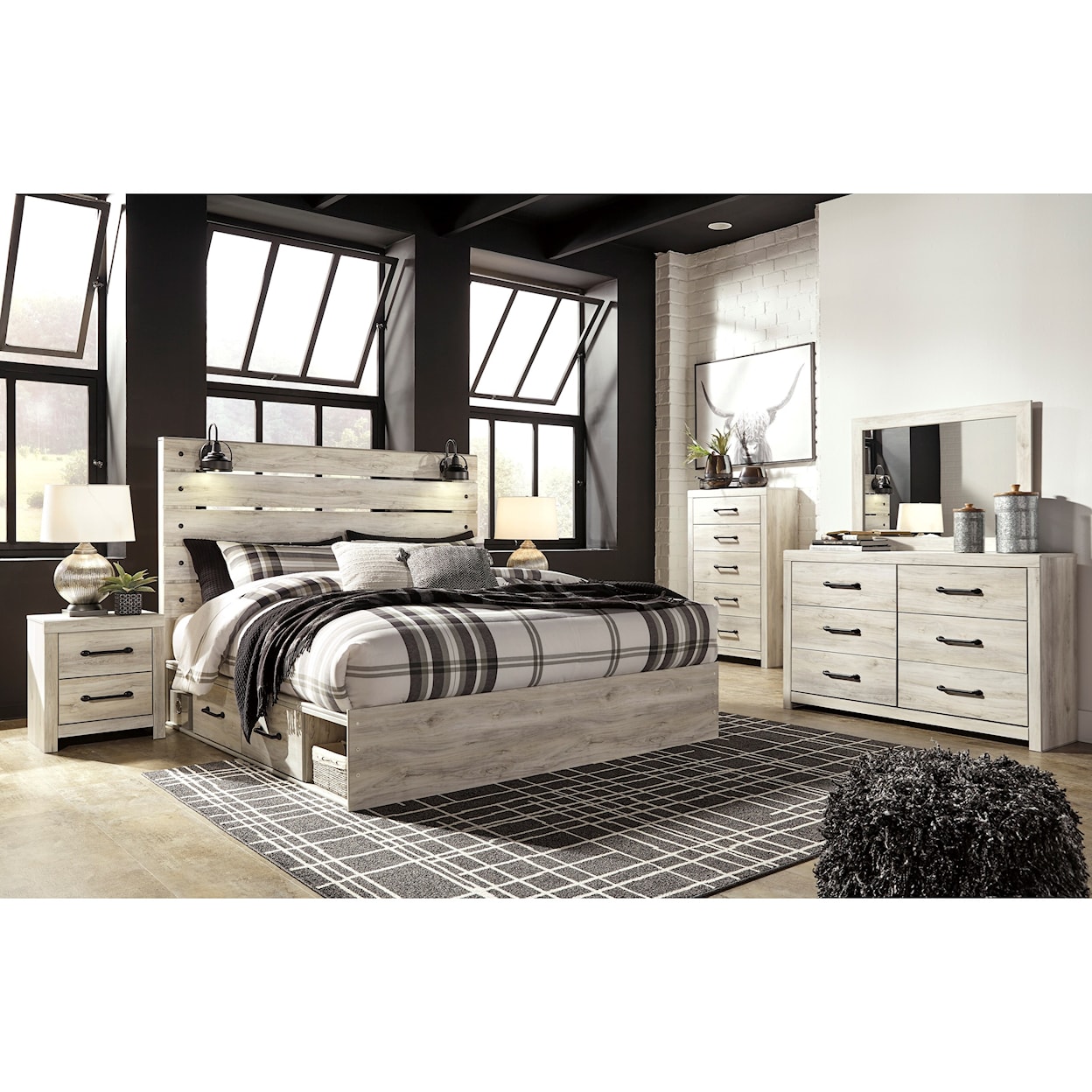 Signature Design Cambeck King Storage Bed with 4 Drawers