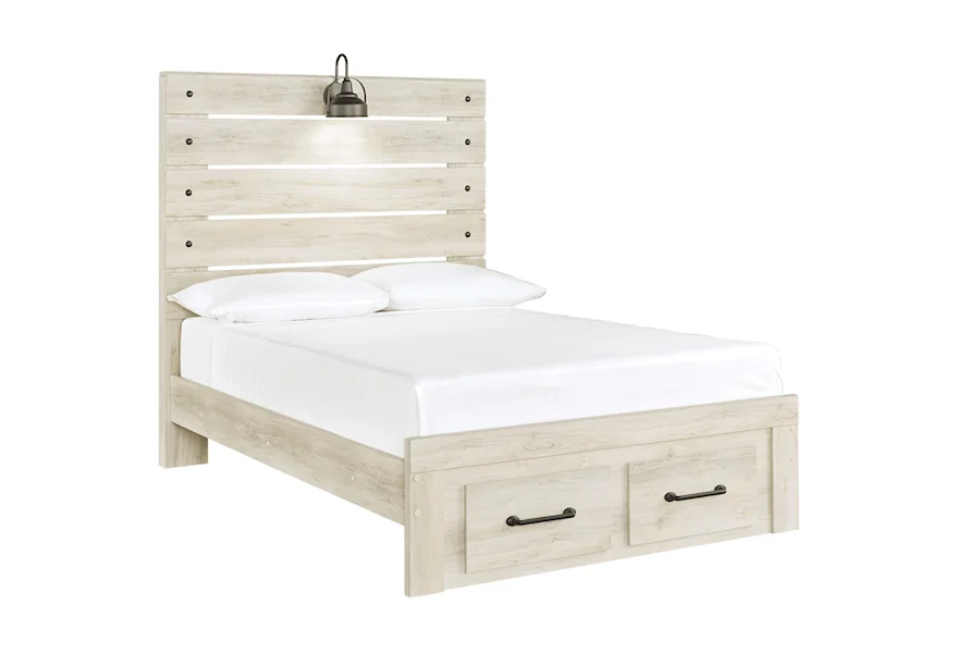Cambeck Full Panel Bed w/ Light & Footboard Drawers by Signature Design by Ashley at Gill Brothers Furniture & Mattress