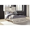 StyleLine APOLLO2 DYLAN Full Panel Bed w/ Light & Footboard Drawers