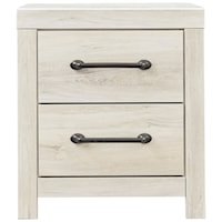 Rustic 2-Drawer Nightstand with USB Ports