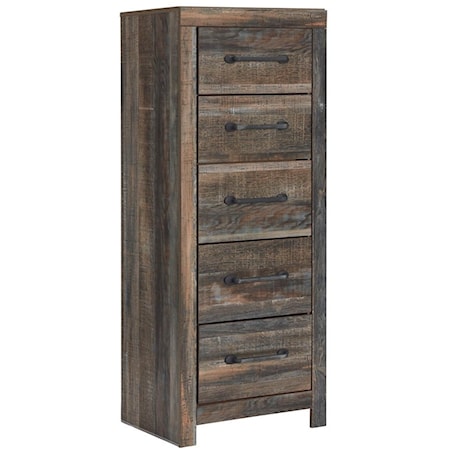 Rustic Narrow 5-Drawer Chest