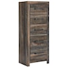 Signature Design by Ashley Drystan Rustic Narrow 5-Drawer Chest