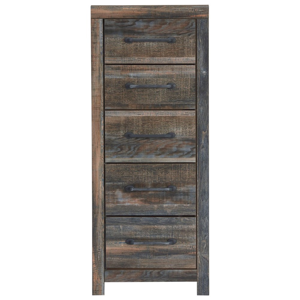 Signature Design by Ashley Drystan B21111 Rustic Narrow 5Drawer Chest