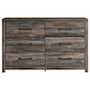 Signature Design by Ashley Cambeck Rustic 6-Drawer Dresser