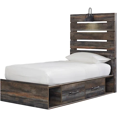 Twin Storage Bed with 4 Drawers