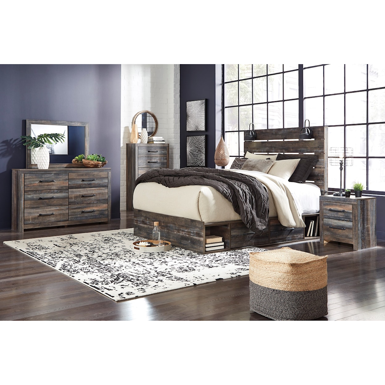 Signature Design by Ashley Drystan Queen Storage Bed with 2 Drawers