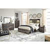 Signature Design Drystan Queen Bed w/ Lights & Footboard Drawers