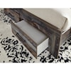 Signature Design by Ashley Drystan Queen Bed w/ Lights & Footboard Drawers