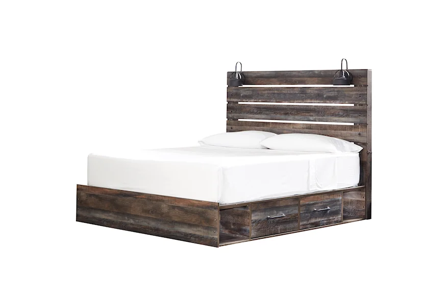 Drystan King Storage Bed with 2 Drawers by Ashley (Signature Design) at Johnny Janosik