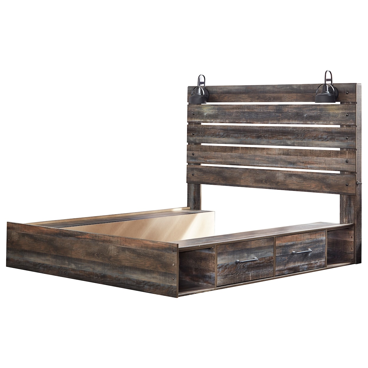 Signature Design by Ashley Baleigh King Panel Bed with Double Underbed Storage