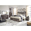 Ashley Furniture Signature Design Drystan King Bed w/ Lights & Footboard Drawers