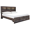 Signature Dalton King Bookcase Bed with Footboard Drawers