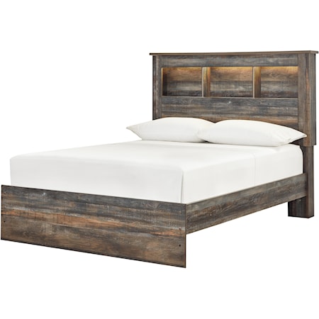 Rustic King Bookcase Bed
