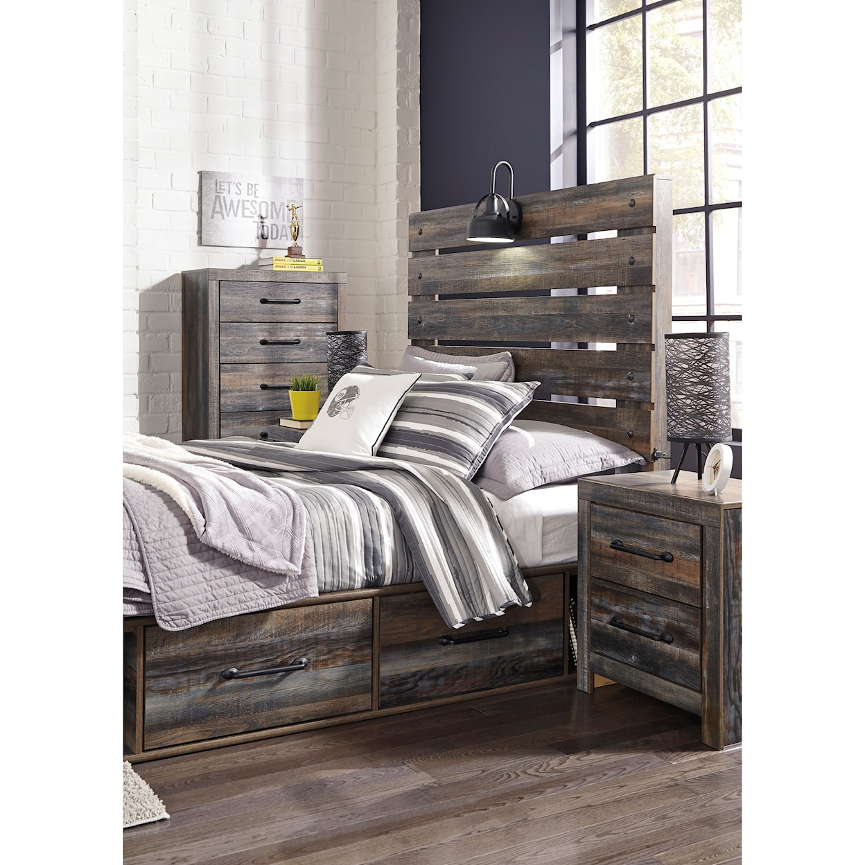 Ashley Furniture Signature Design Drystan Full Storage Bed with 4 Drawers