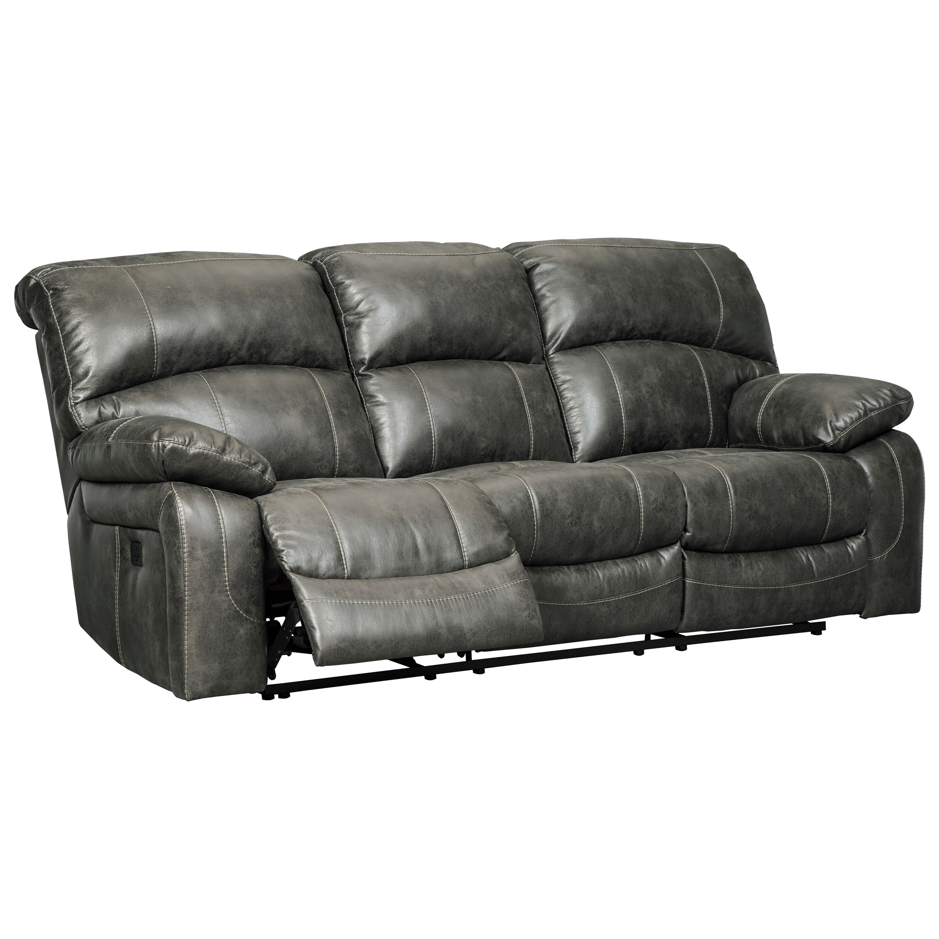 Ashley dunwell power reclining sofa with adjustable headrest cheap
