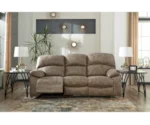 Signature Design by Ashley Dunwell Power Reclining Sofa w/ Adjustable Headrests