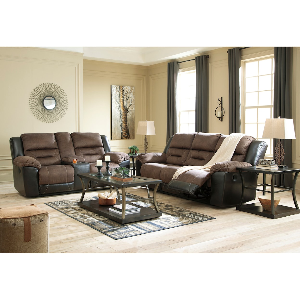 Ashley Signature Design Earhart Reclining Living Room Group