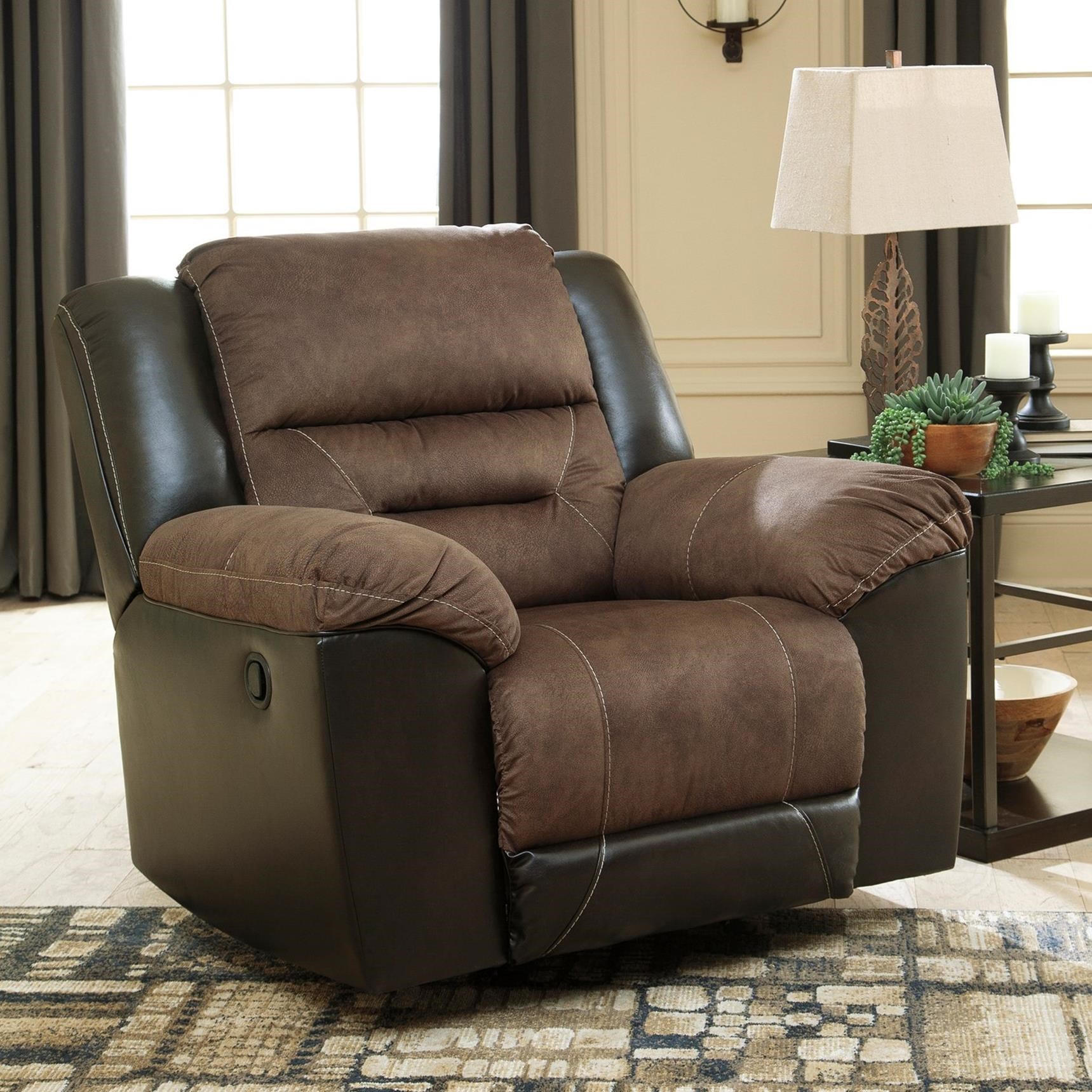 Grey suede sales recliner chair