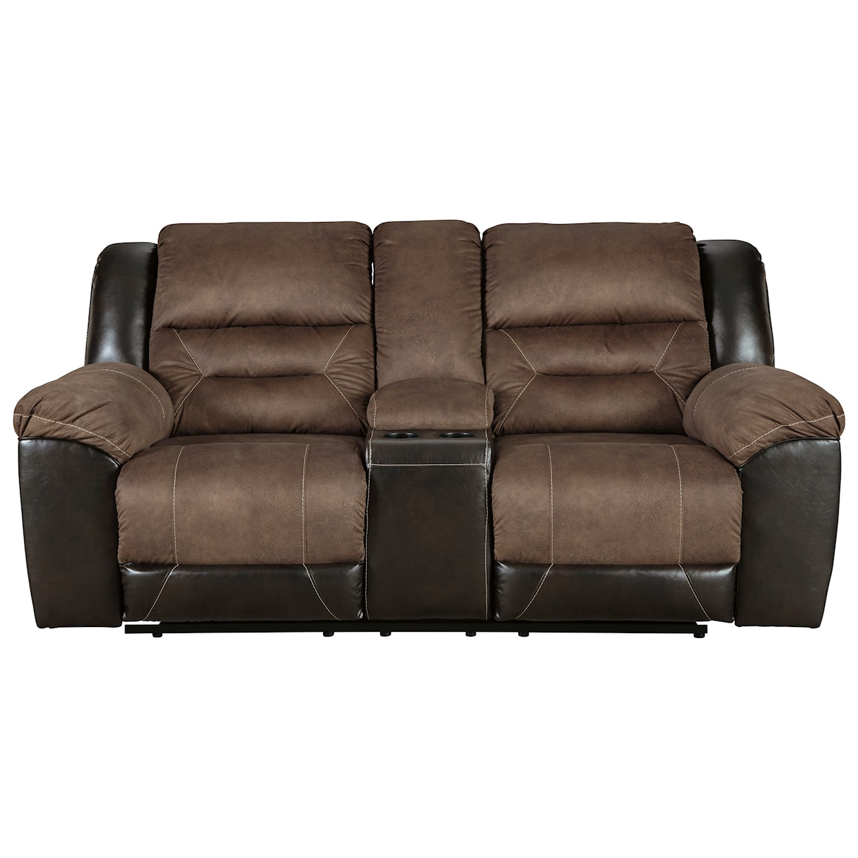 Ashley Signature Design Earhart Reclining Loveseat with Console