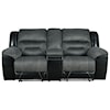 Signature Design Earhart Reclining Loveseat with Console