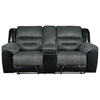 Casual Reclining Loveseat with Console