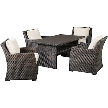 Multi-Use Table & 4 Lounge Chairs