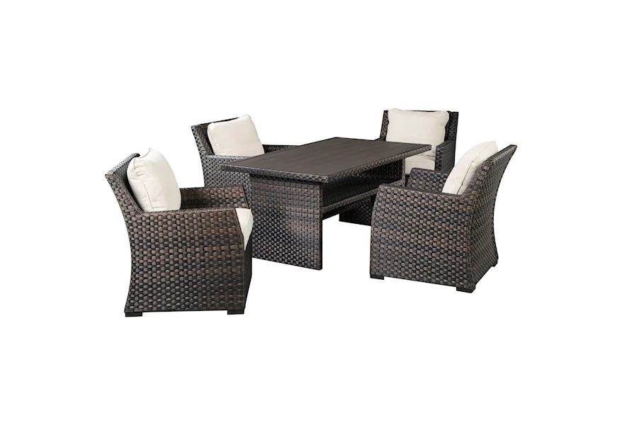 Easy Isle Multi-Use Table & 4 Lounge Chairs by Signature Design by Ashley at Zak's Home