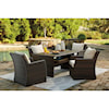 Signature Design by Ashley Easy Isle Multi-Use Table & 4 Lounge Chairs