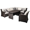 Ashley Signature Design Easy Isle Outdoor Sectional with Table & Lounge Chair