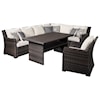 Signature Design by Ashley Easy Isle Outdoor Sectional with Table & Lounge Chair