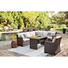 Signature Design by Ashley Easy Isle Outdoor Sectional with Table & Lounge Chair