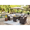 Signature Design by Ashley Easy Isle Outdoor 2-Piece Sectional & Lounge Chair Set